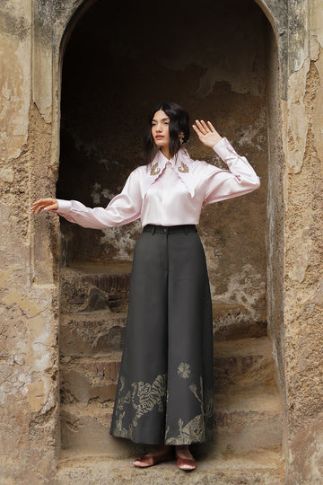 "Lyla" Hand Embroidered Tailored Shirt (Women)